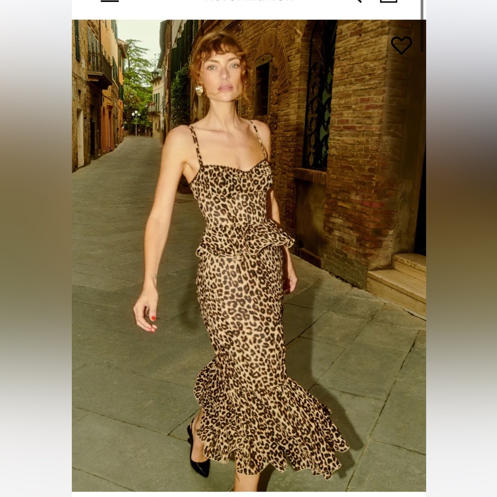 Reformation Felda Dress Brown - Size 6